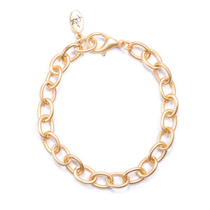 Heartfelt Emotions Chain Bracelet - Matte Gold