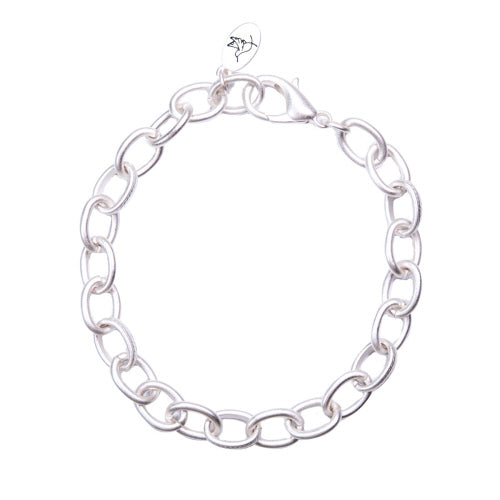 Heartfelt Emotions Chain Bracelet - Matte Silver