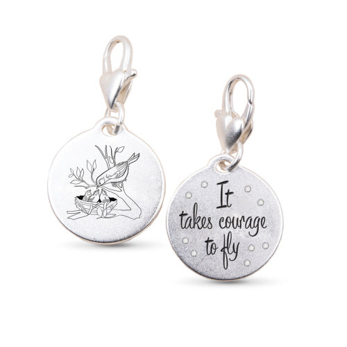 Heartfelt Emotions Medallion - Baby Bird Courage To Fly