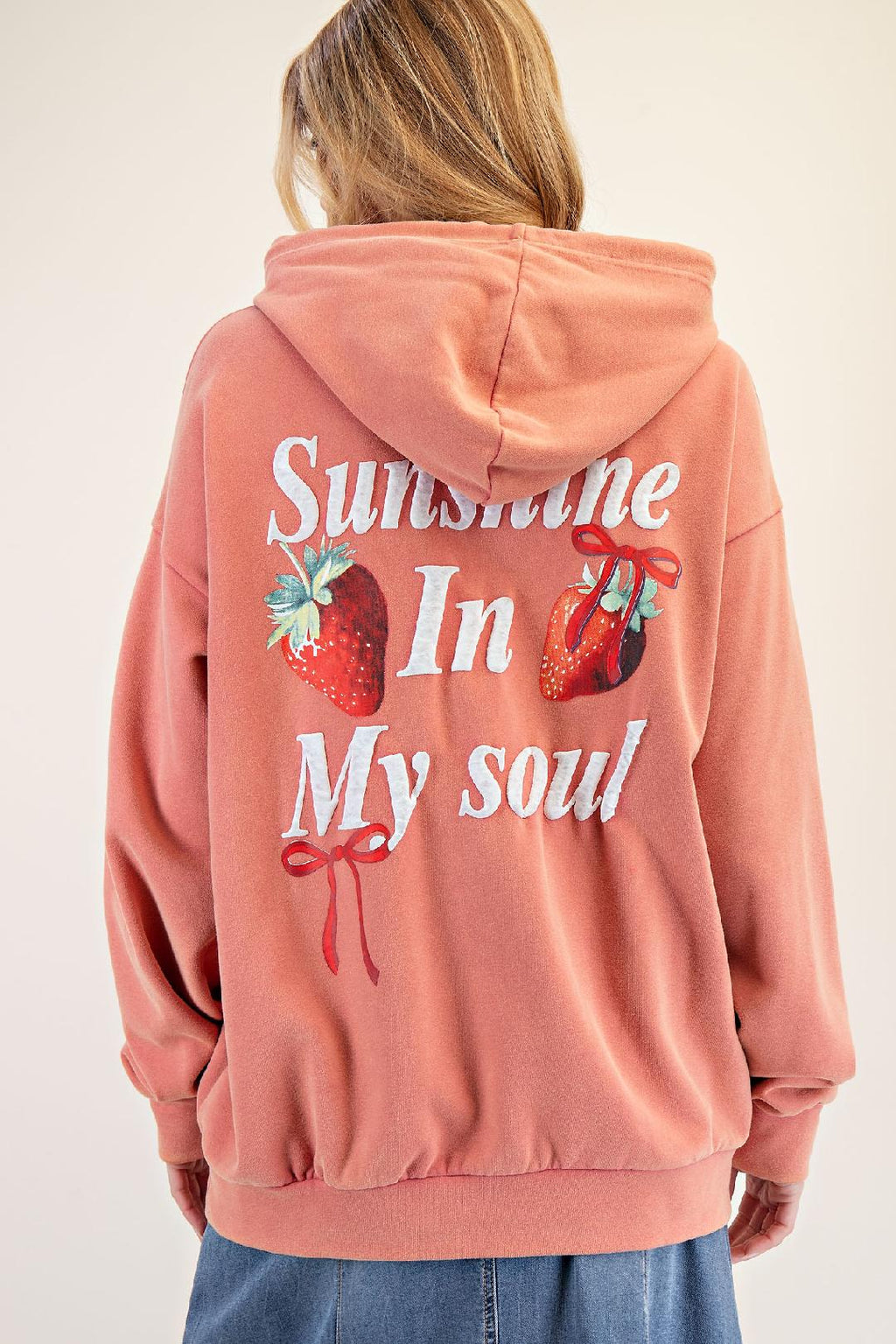 Sunshine In My Soul Strawberry Pink Hoodie