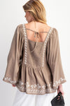 Willow Breeze Olive Grey Top