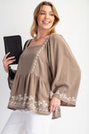 Willow Breeze Olive Grey Top