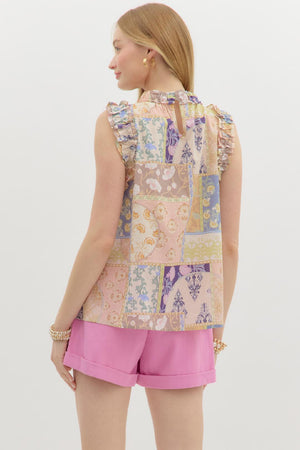 Affectionately Yours Ruffled Sleeve Top