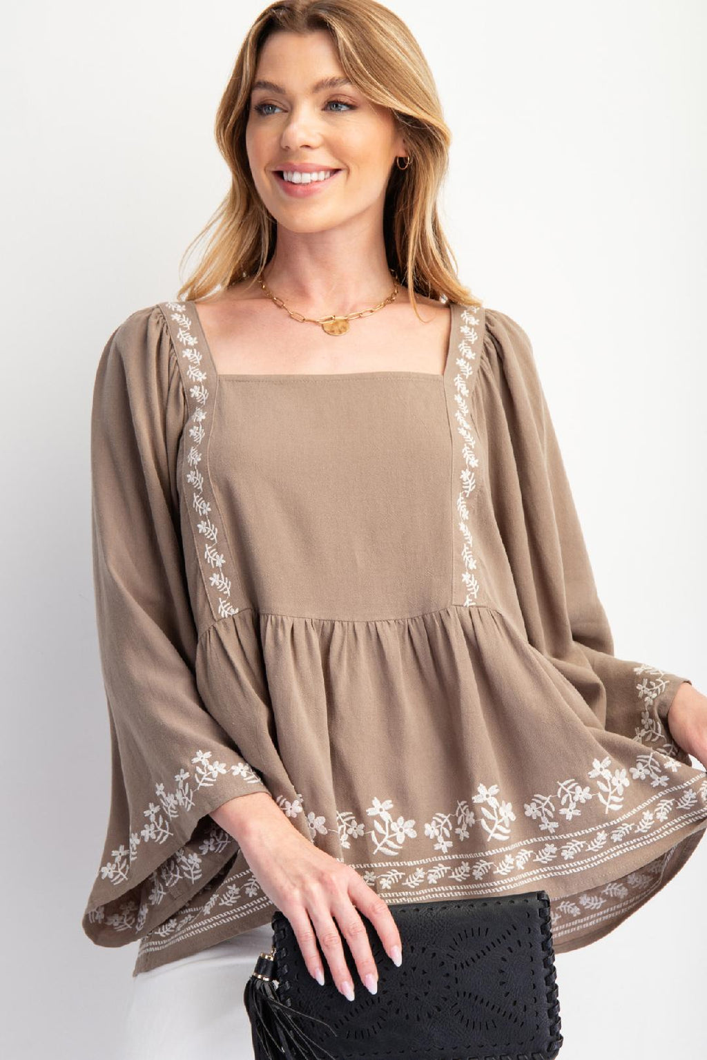Willow Breeze Olive Grey Top