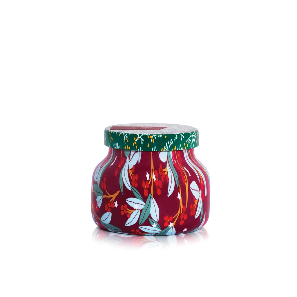 Tinsel & Spice Capri Blue Holiday Pattern Play Jar Candle, 8 oz
