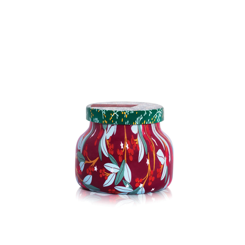 Tinsel & Spice Capri Blue Holiday Pattern Play Jar Candle, 8 oz