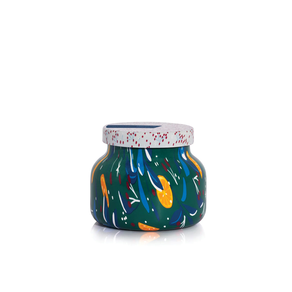 Volcano Capri Blue Holiday Pattern Play Jar Candle, 8 oz