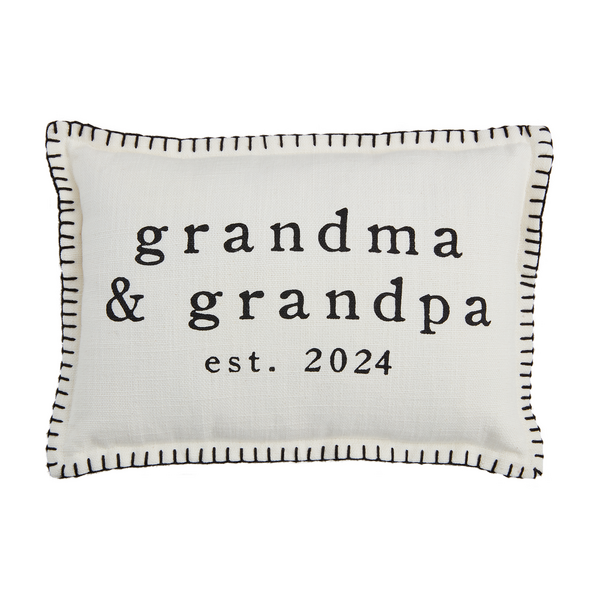 Mudpie Grandparents est. 2024 Pillow