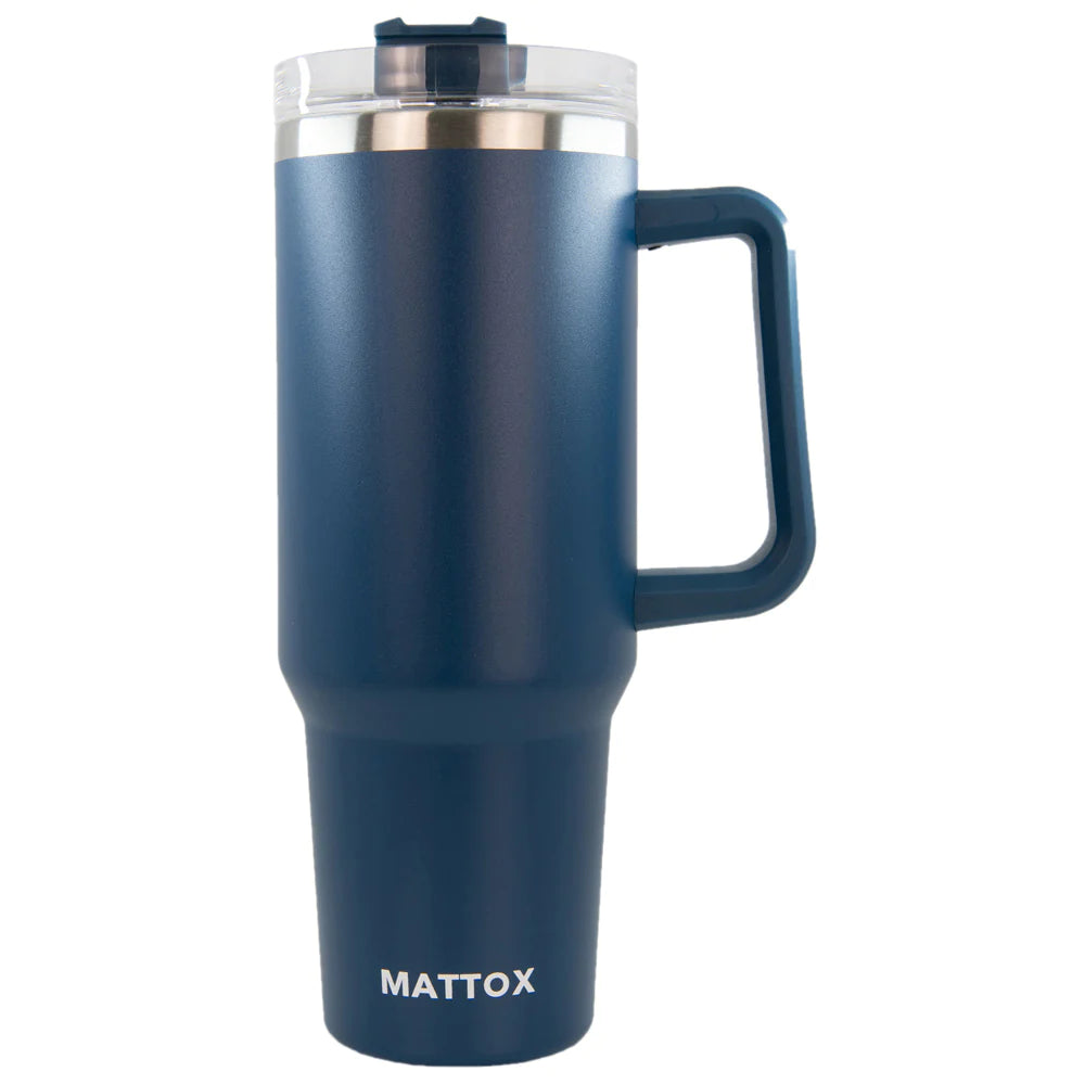 Navy Mattox Tumbler with Handle (40 oz)