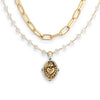 Sacred Heart Gold Wrapped In Prayer Necklace