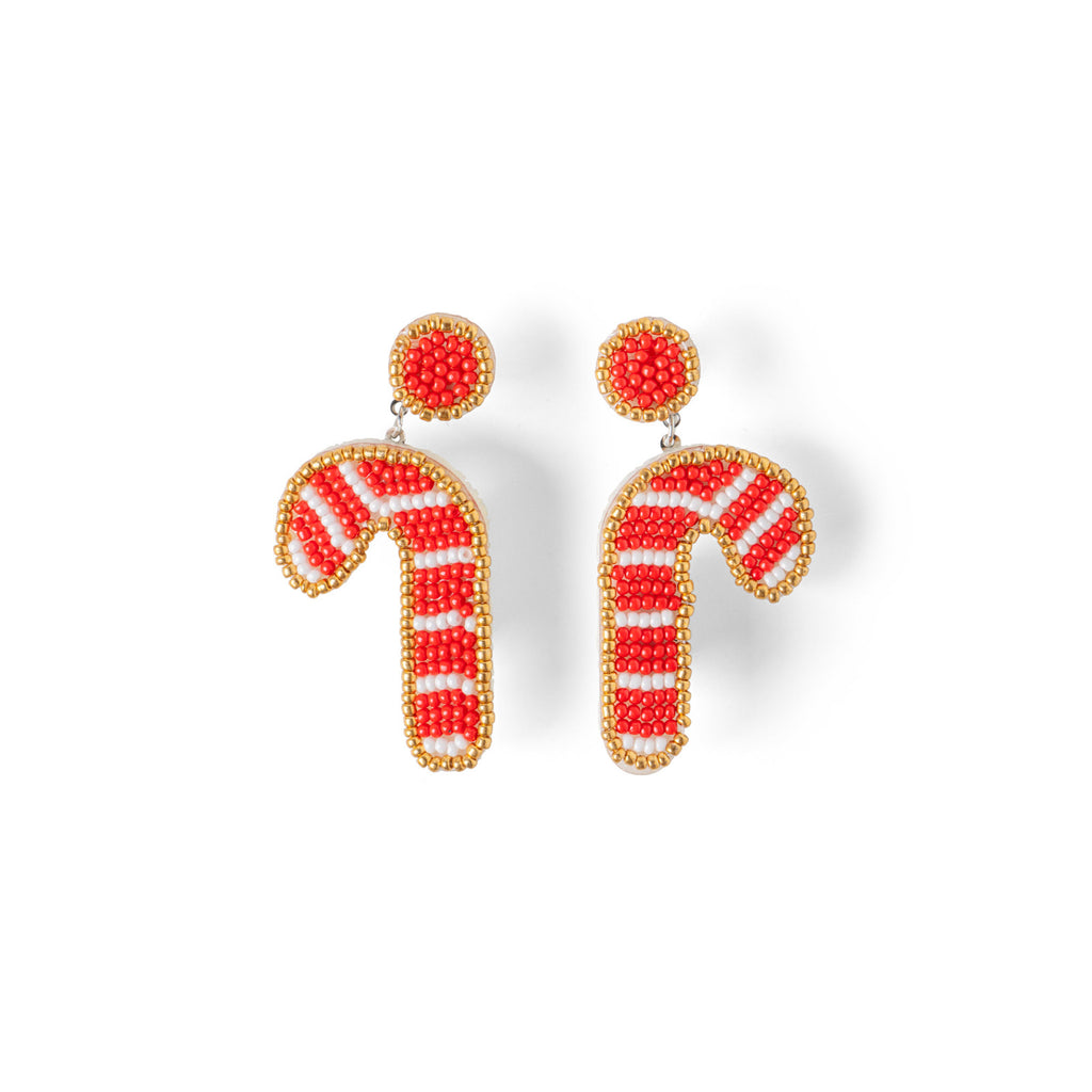 Candy Cane Soul Stacks Holiday Beaded Earrings