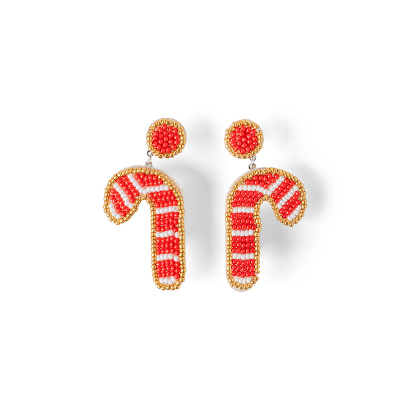 Candy Cane Soul Stacks Holiday Beaded Earrings