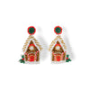 Gingerbread House Soul Stacks Holiday Beaded Earrings
