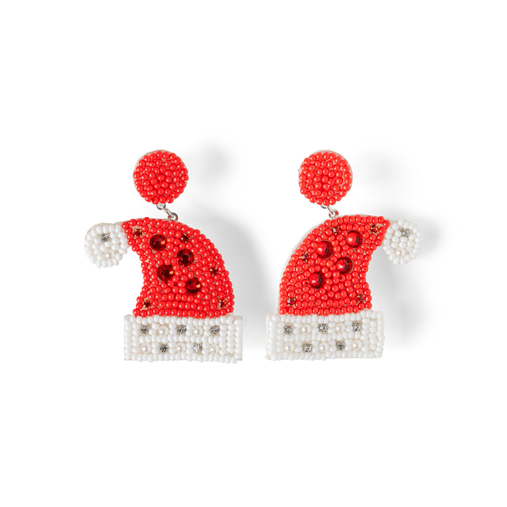 Santa Hat Soul Stacks Holiday Beaded Earrings