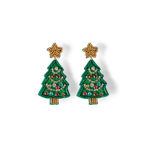 Christmas Tree Soul Stacks Holiday Beaded Earrings
