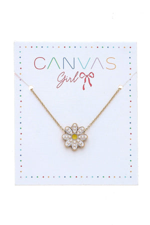 Zoey White Daisy Delicate Kid's Necklace