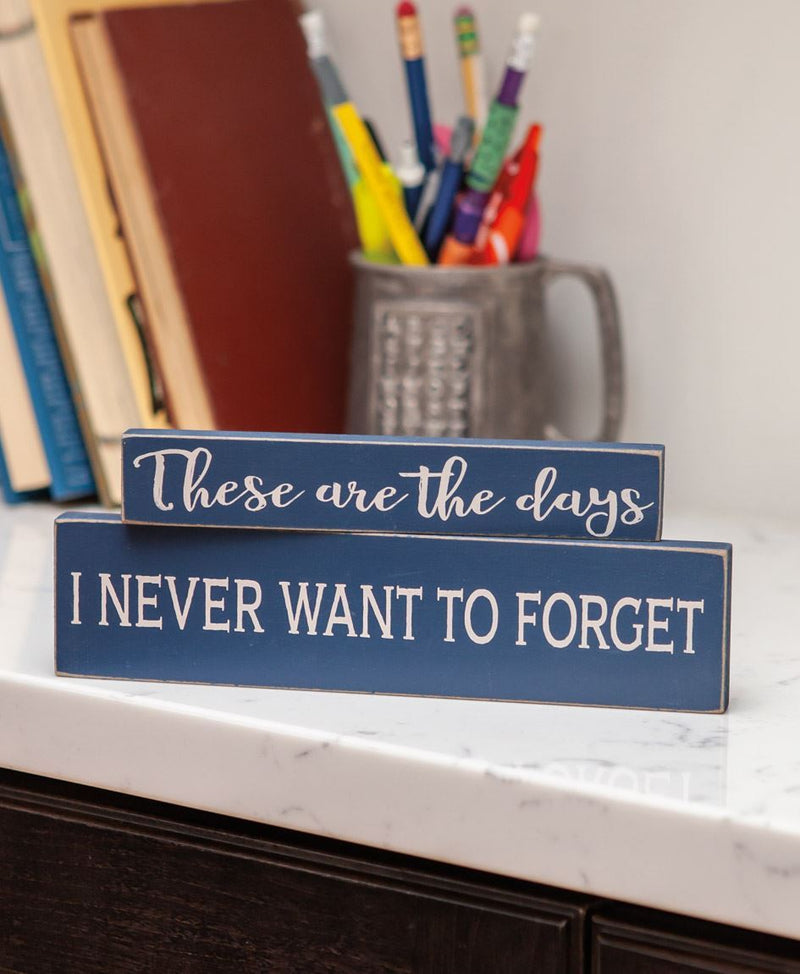 Never Forget Stacking Sticks - Set of 2