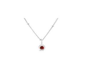 Stia CZ Bezel Birthstone Necklace