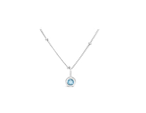 Stia CZ Bezel Birthstone Necklace