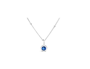 Stia CZ Bezel Birthstone Necklace