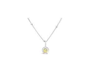 Stia CZ Bezel Birthstone Necklace