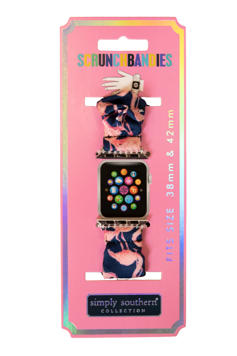 Simply Southern Flamingo Scrunchie Apple Watchband