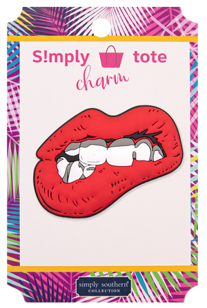 Lips Simply Southern Silicone Charm for Simply Totes