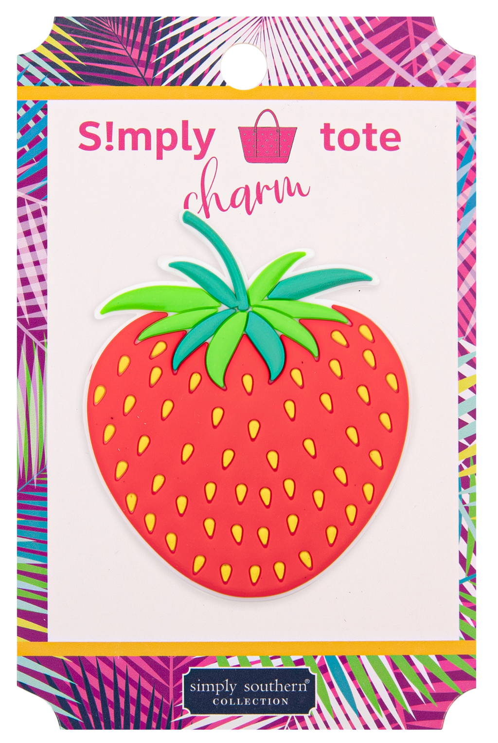 Strawberry Simply Southern Silicone Charm for Simply Totes