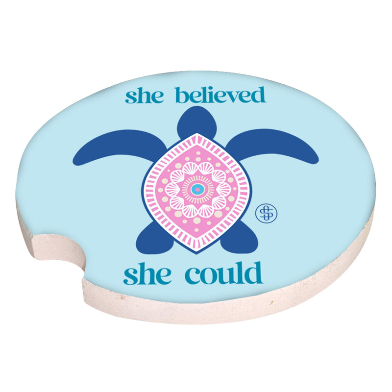 Believe Simply Southern Car Coaster