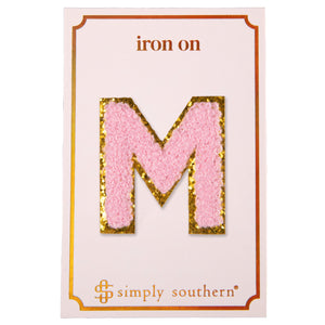 Simply Southern Pink Iron On Initial Patch
