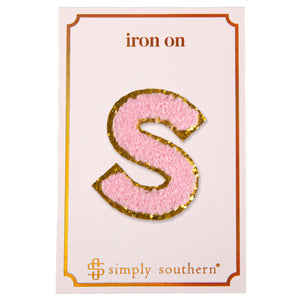 Simply Southern Pink Iron On Initial Patch