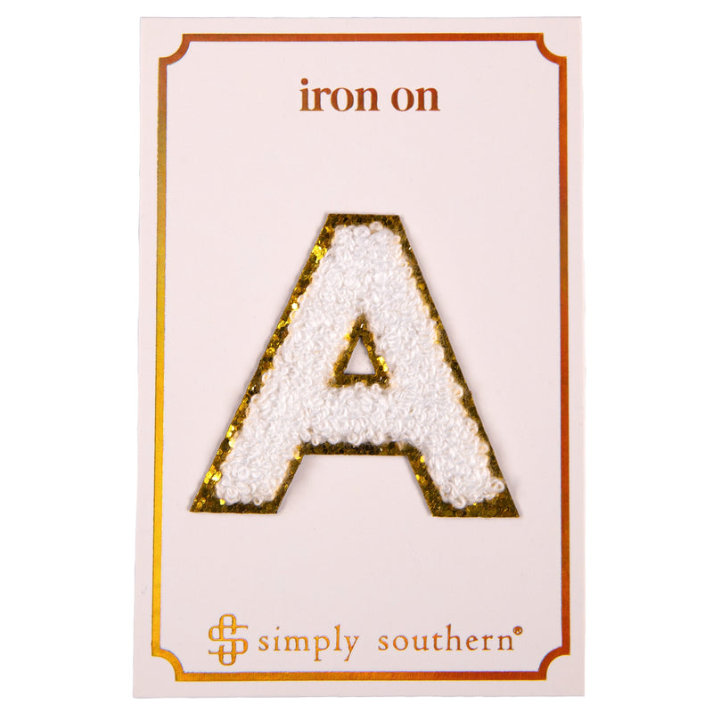 Simply Southern White Iron On Initial Patch