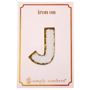 Simply Southern White Iron On Initial Patch