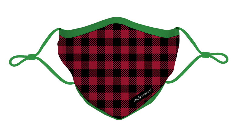 Simply Southern Adult Holiday Gingham Mask