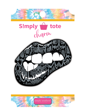 Snake Lips Simply Southern Silicone Charm for Simply Totes