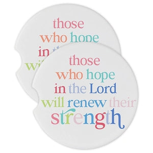 Renew Their Strength Car Coasters