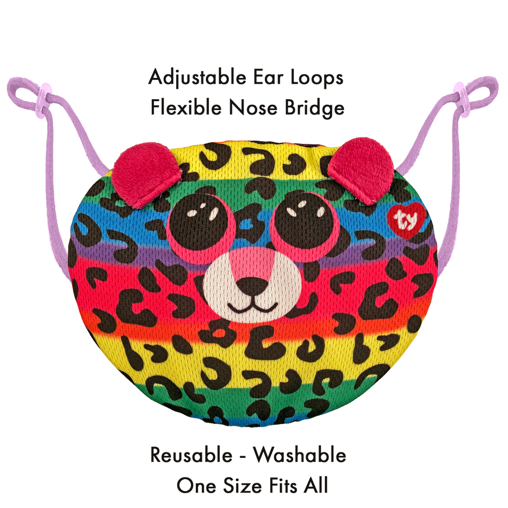 Dotty Multicolor Leopard Ty Mask