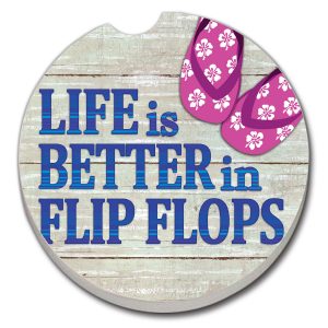 Better In Flip Flops Car Coaster