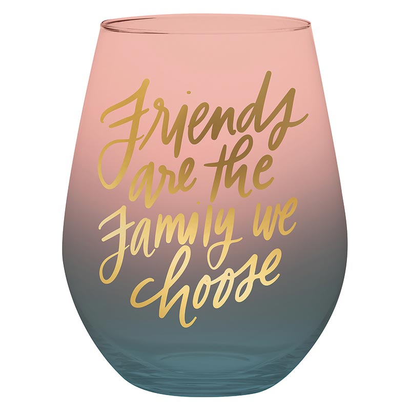 Friends are Family Jumbo Wine Glass