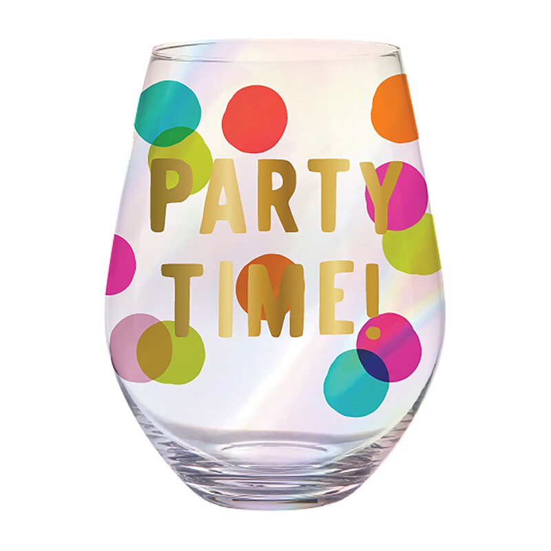 Party Time Dots Jumbo Wine Glass