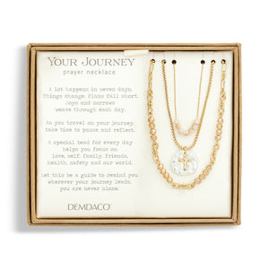 Champagne Your Journey Beaded Prayer Necklace