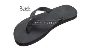 Kid's Crystal Rainbow Sandals - Black