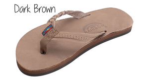 Kid's Flirty Braidy Rainbow Sandals - Dark Brown