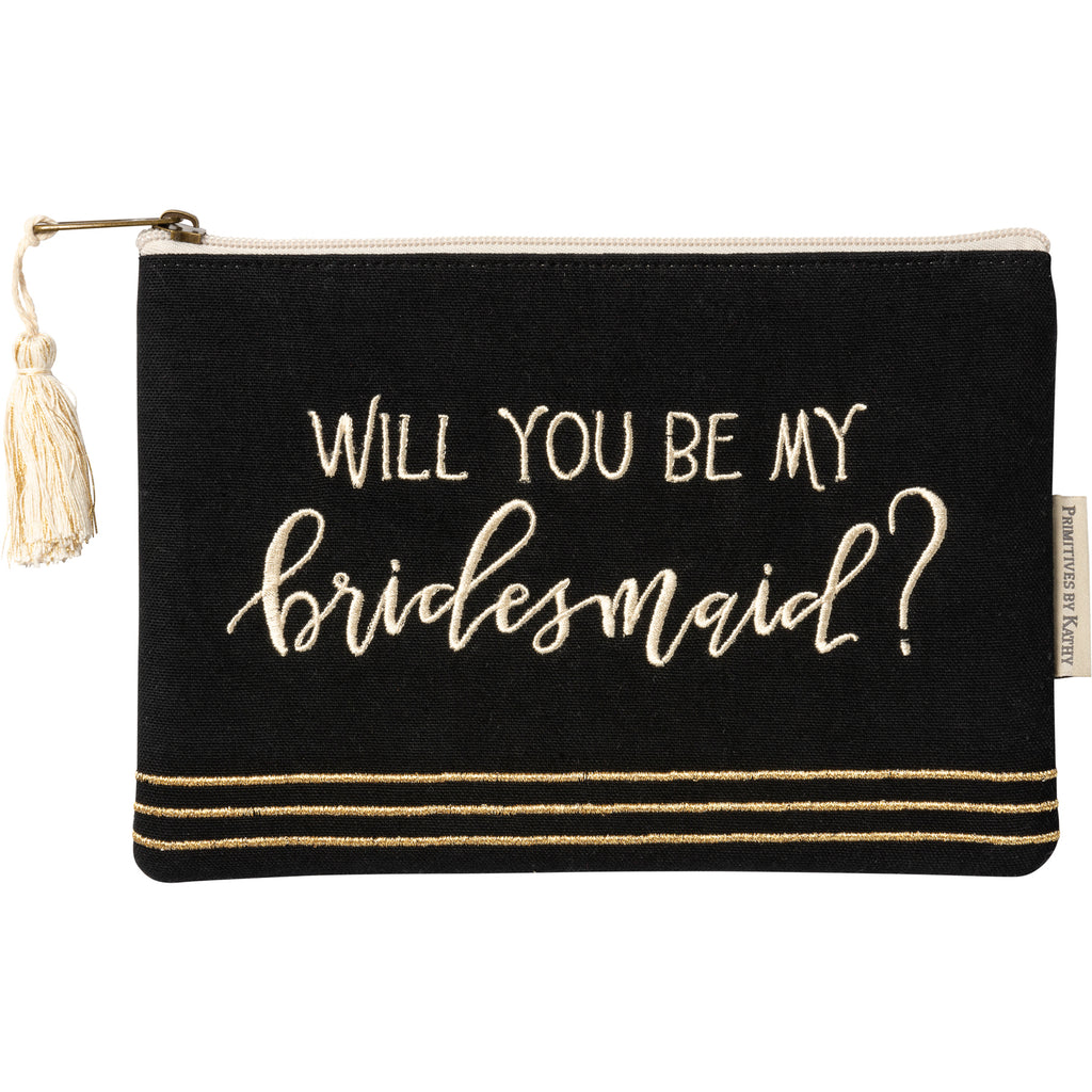 Will You Be My Bridesmaid Zipper Pouch