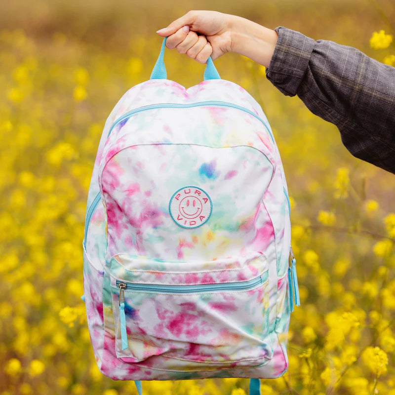 Pura Vida Happy Tie Dye Classic Backpack – PB&J Archdale display picture 1