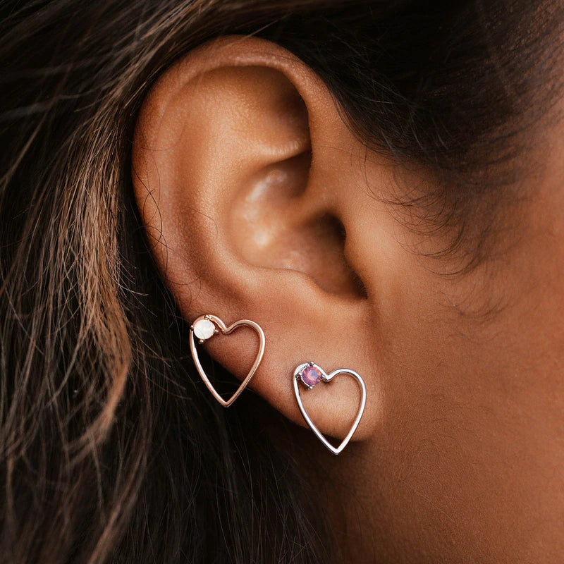 Pura Vida Sweetheart Stone Earrings