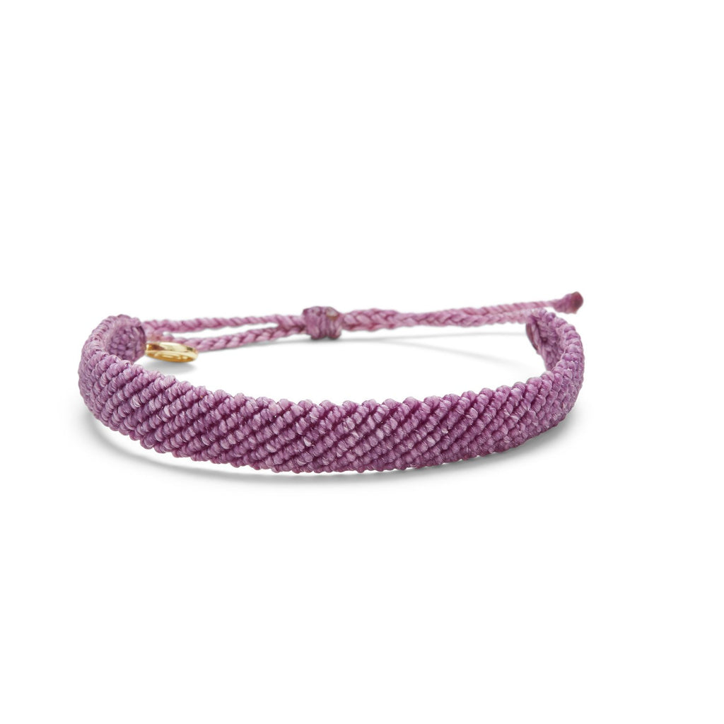 Pura Vida Flat Braided Bracelet - Lavendar