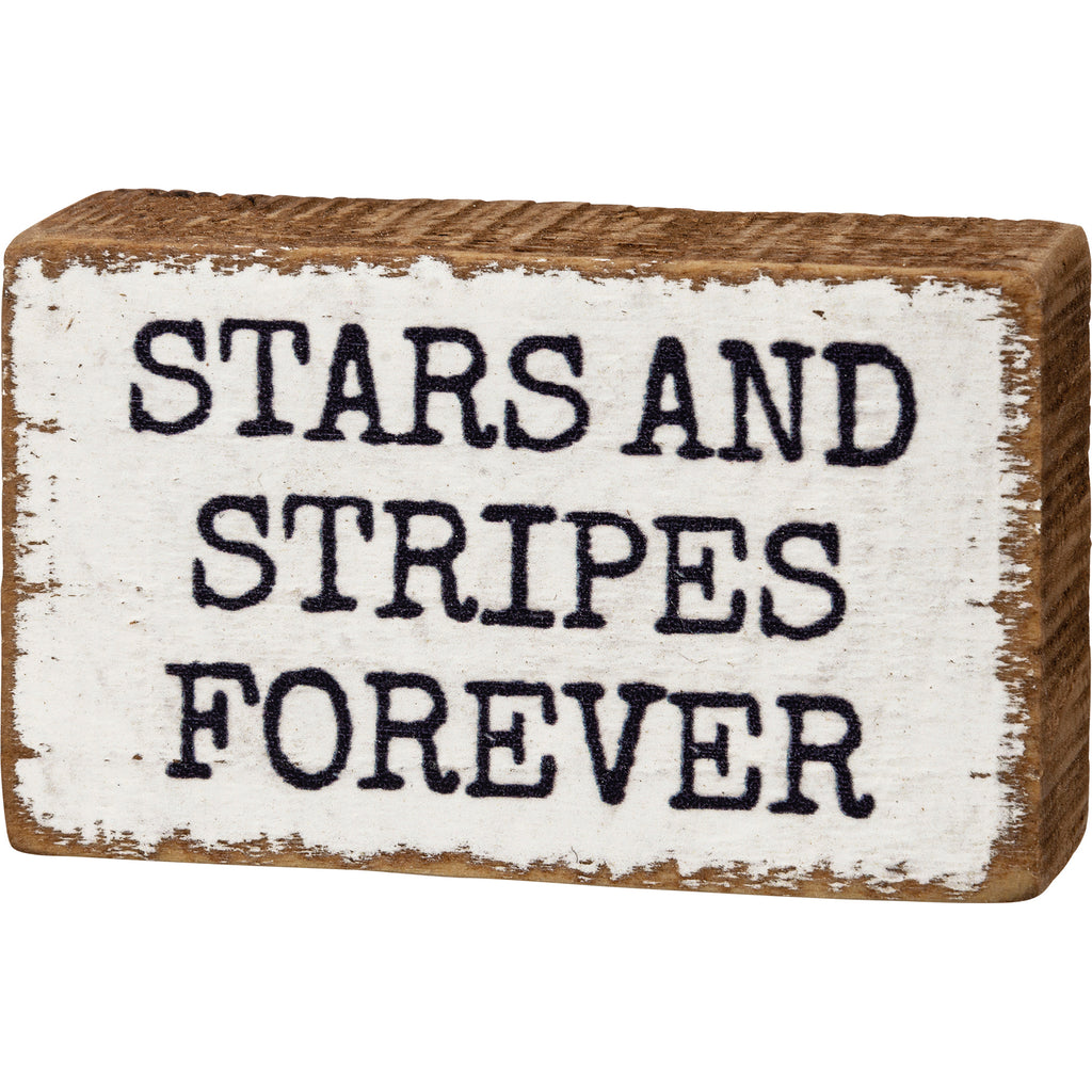 Stars & Stripes Block Sign