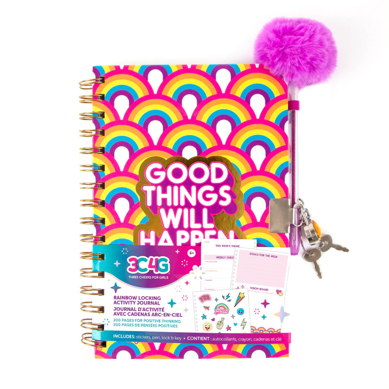 Rainbow Bright Locking Activity Journal