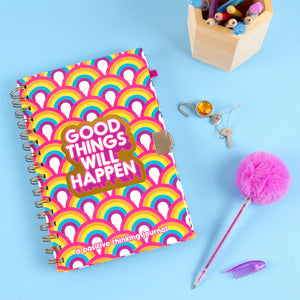 Rainbow Bright Locking Activity Journal